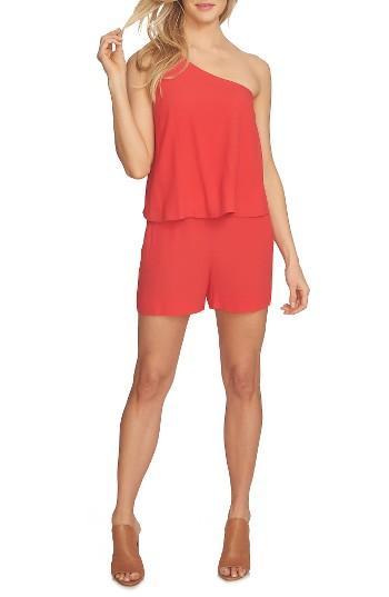 Women's 1.state One-shoulder Romper - Red