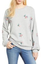 Women's Caslon Embroidered Sweatshirt - Grey