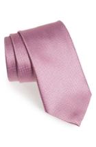 Men's Canali Neat Silk Tie, Size - Pink
