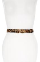 Women's Dolce & Gabbana Leopard Spot Genuine Calf Hair Belt - Leopard