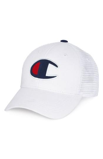 Men's Champion Mesh Back Dad Cap - White