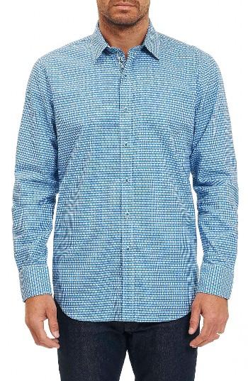 Men's Robert Graham Neel Sport Shirt - Blue