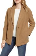 Women's J.crew Camille Short Boiled Wool Wrap Coat, Size - Brown