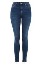 Women's Topshop Jamie High Rise Ankle Skinny Jeans X 32 - Blue