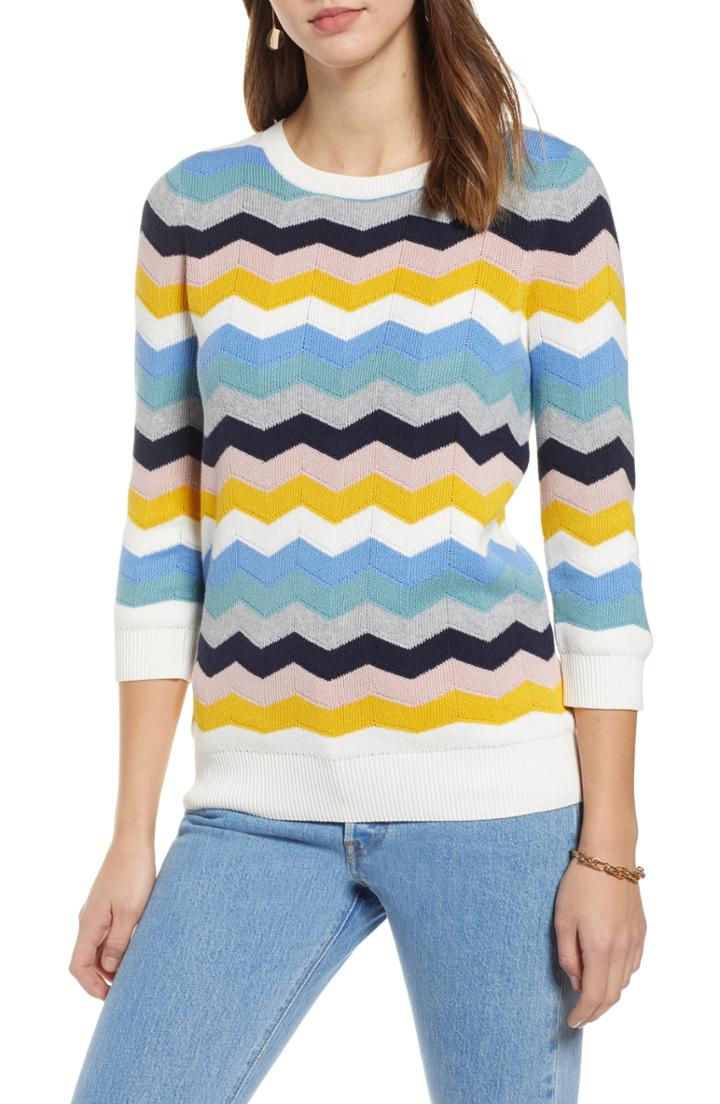 Women's 1901 Chevron Jacquard Sweater - Blue