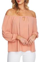 Women's Cece Off The Shoulder Keyhole Blouse - Pink