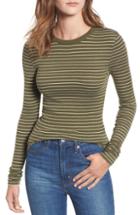 Women's Bp. Ribbed Long Sleeve Tee, Size - Green