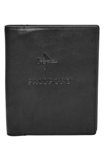 Men's Fossil Leather Passport Case -