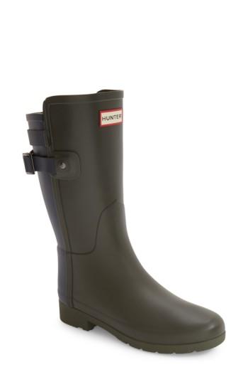 Women's Hunter 'original Refined' Short Rain Boot M - Green