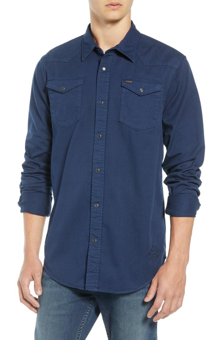 Men's Scotch & Soda Regular Fit Garment Dyed Shirt - Blue