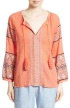 Women's Joie Nelida Embroidered Cotton Blouse