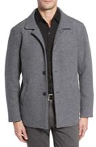 Men's Robert Barakett Clifton Wool Blend Knit Jacket, Size - Grey