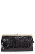 Women's Hobo Lauren Flower Embossed Clutch Wallet -