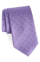 Men's Nordstrom Men's Shop Contrada Dot Silk Tie, Size - Purple