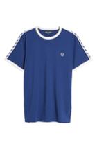 Men's Fred Perry Extra Trim Fit Cotton Ringer T-shirt - Blue