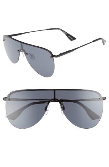 Women's Le Specs The King Shield Sunglasses - Matte Black