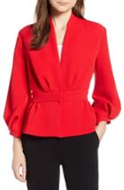 Women's Halogen Blouson Sleeve Jacket - Red