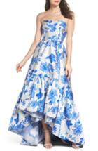 Women's Mestiza Georgiana Floral High/low Strapless Gown - Blue