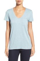 Women's Caslon Relaxed Slub Knit U-neck Tee, Size - Blue