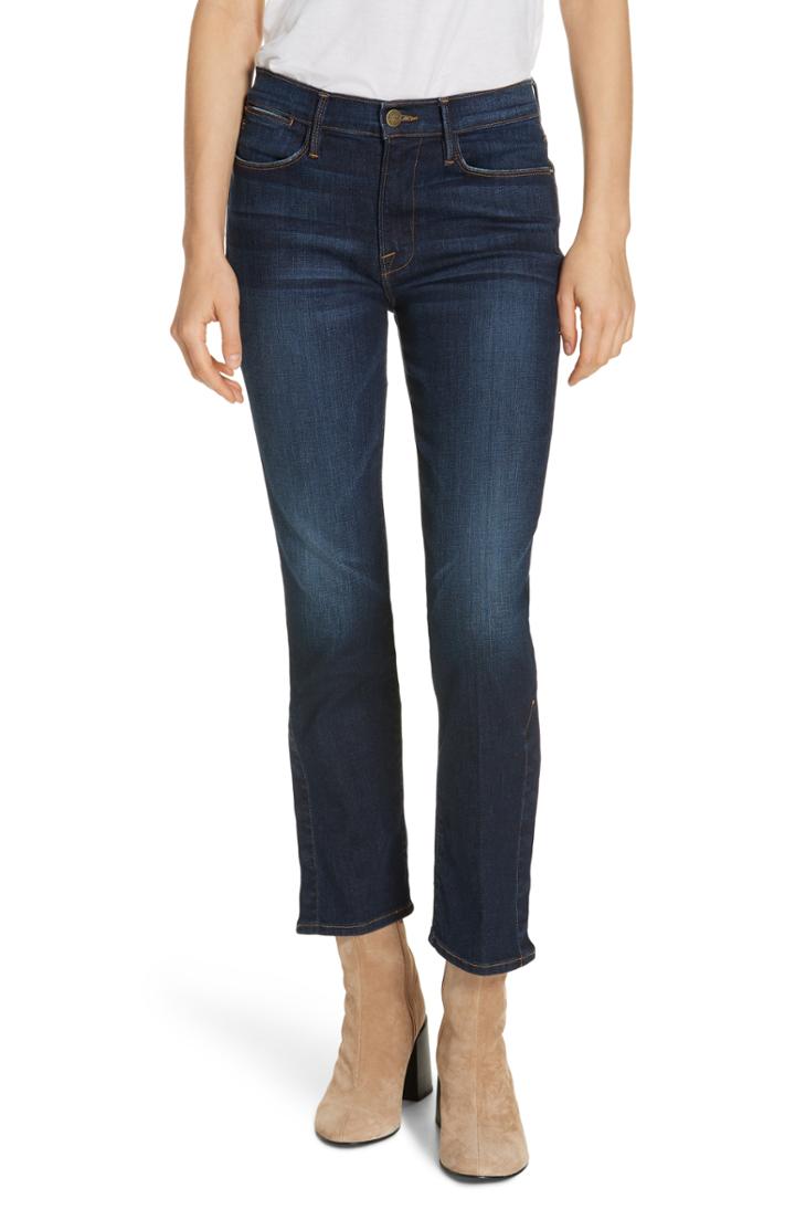 Women's Frame Le High Straight Snap Away Hem Jeans - Blue