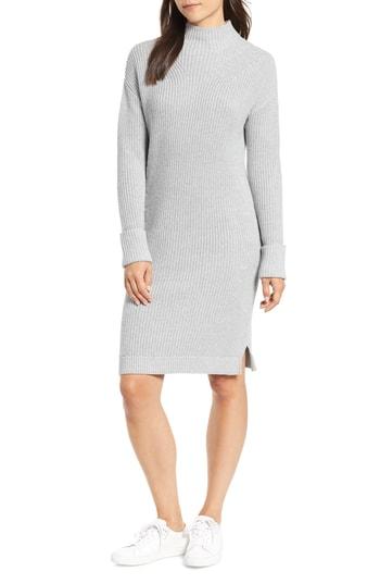 Women's Caslon Ribbed Sweater Dress - Grey