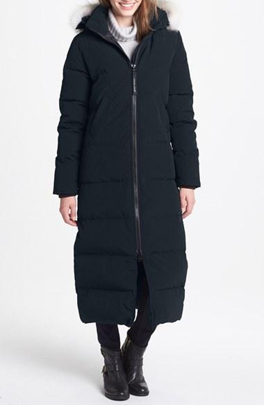 Women's Canada Goose 'mystique' Regular Fit Down Parka With Genuine Coyote Fur Trim - Blue