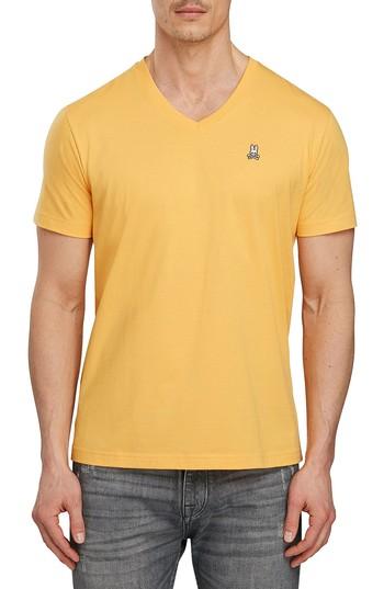 Men's Psycho Bunny V-neck T-shirt (xs) - Orange