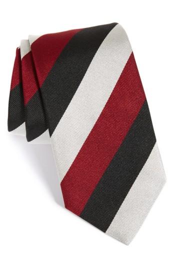 Men's Gitman Stripe Silk Tie, Size X-long X-long - Black