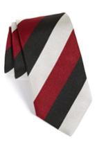 Men's Gitman Stripe Silk Tie, Size X-long X-long - Black
