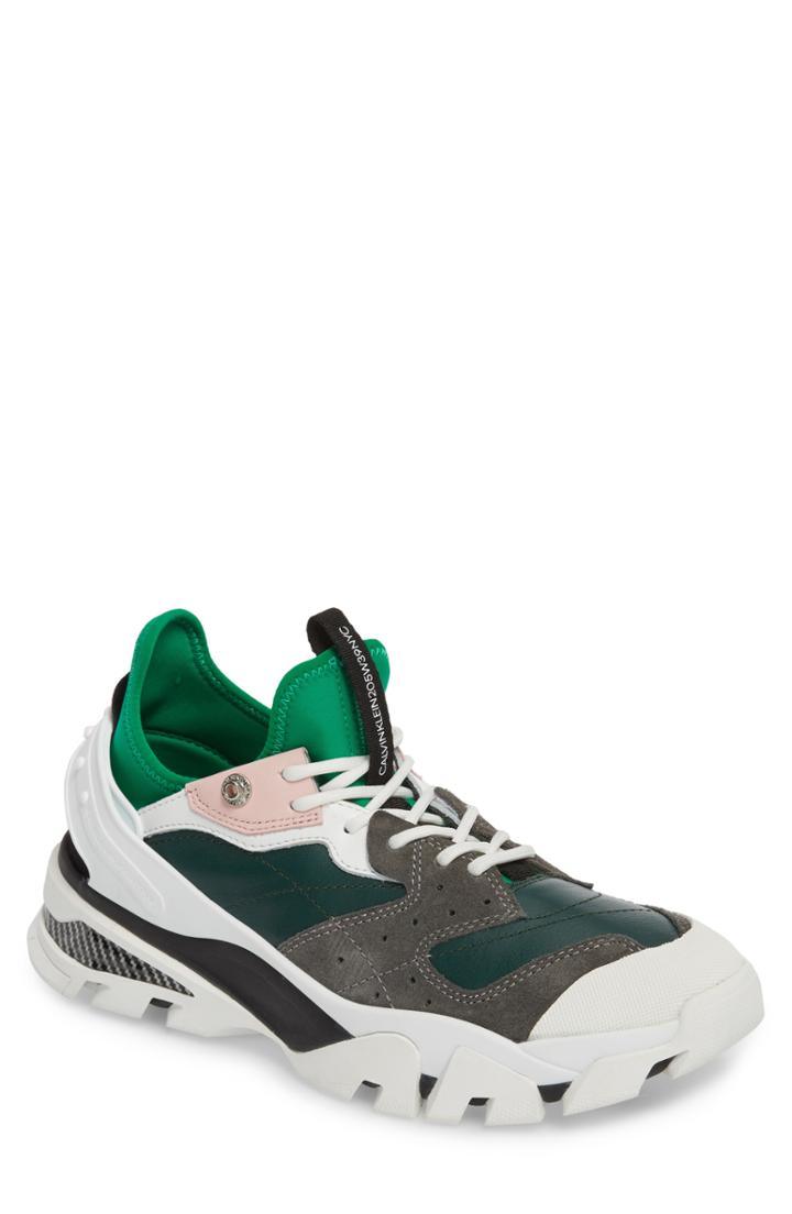 Men's Calvin Klein 205w39nyc Carlos 10 Snapback Runner Sneaker Us / 44eu - Green