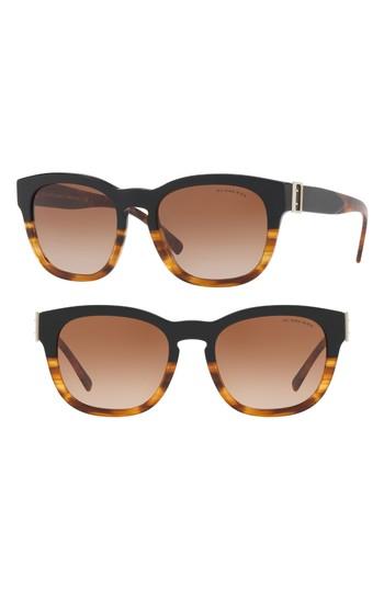Women's Burberry 54mm Cat Eye Sunglasses - Black Havana