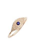 Women's Ef Collection Jumbo Evil Eye Stack Diamond & Sapphire Stack Ring