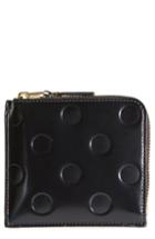 Men's Comme Des Garcons Dots Embossed Leather Line Wallet -