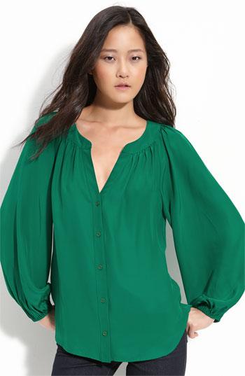 Bellatrix Long Sleeve Blouse Crisp Green Small