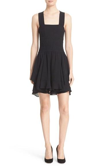 Women's A.l.c. Sabine Smocked Flutter Hem Dress