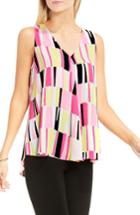 Women's Vince Camuto Drape Front Graphic Print Blouse