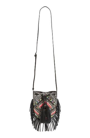 Rebecca Minkoff Wonder Phone Canvas Crossbody Bag - Black
