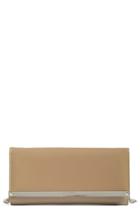 Jimmy Choo 'milla' Patent Leather Wallet On A Chain - Beige