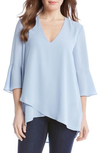 Women's Karen Kane Bell Sleeve Wrap Front Top
