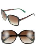 Women's Kate Spade New York 'darrilyn' 58mm Butterfly Sunglasses - Brown Horn/ Jade