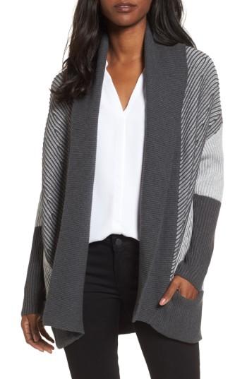 Women's Chaus Colorblock Open Front Cardigan