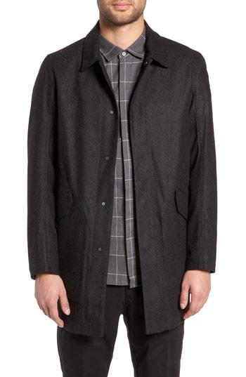 Men's Wings + Horns Tech Merino Wool Blend Mac Coat - Black