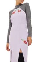 Women's Topshop Embroidered Midi Slipdress Us (fits Like 0-2) - Purple