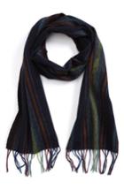 Men's Paul Smith College Lambswool Scarf, Size - Blue