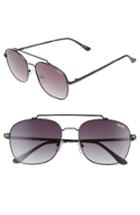 Women's Quay Australia To Be Seen 58mm Aviator Sunglasses - Black Smoke