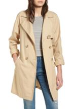 Women's Bp. Double Breasted Belted Trench Coat - Beige