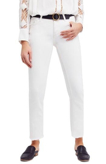 Women's Free People Austen Straight Leg Jeans - White