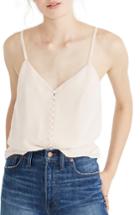 Women's Madewell Silk Button Down Camisole - White