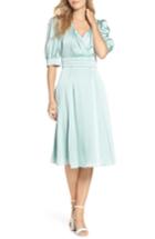 Women's Gal Meets Glam Collection Vera Satin Fit & Flare Dress - Green