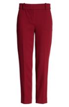 Women's J.crew Cameron Four Season Crop Pants (similar To 18w-20w) - Burgundy